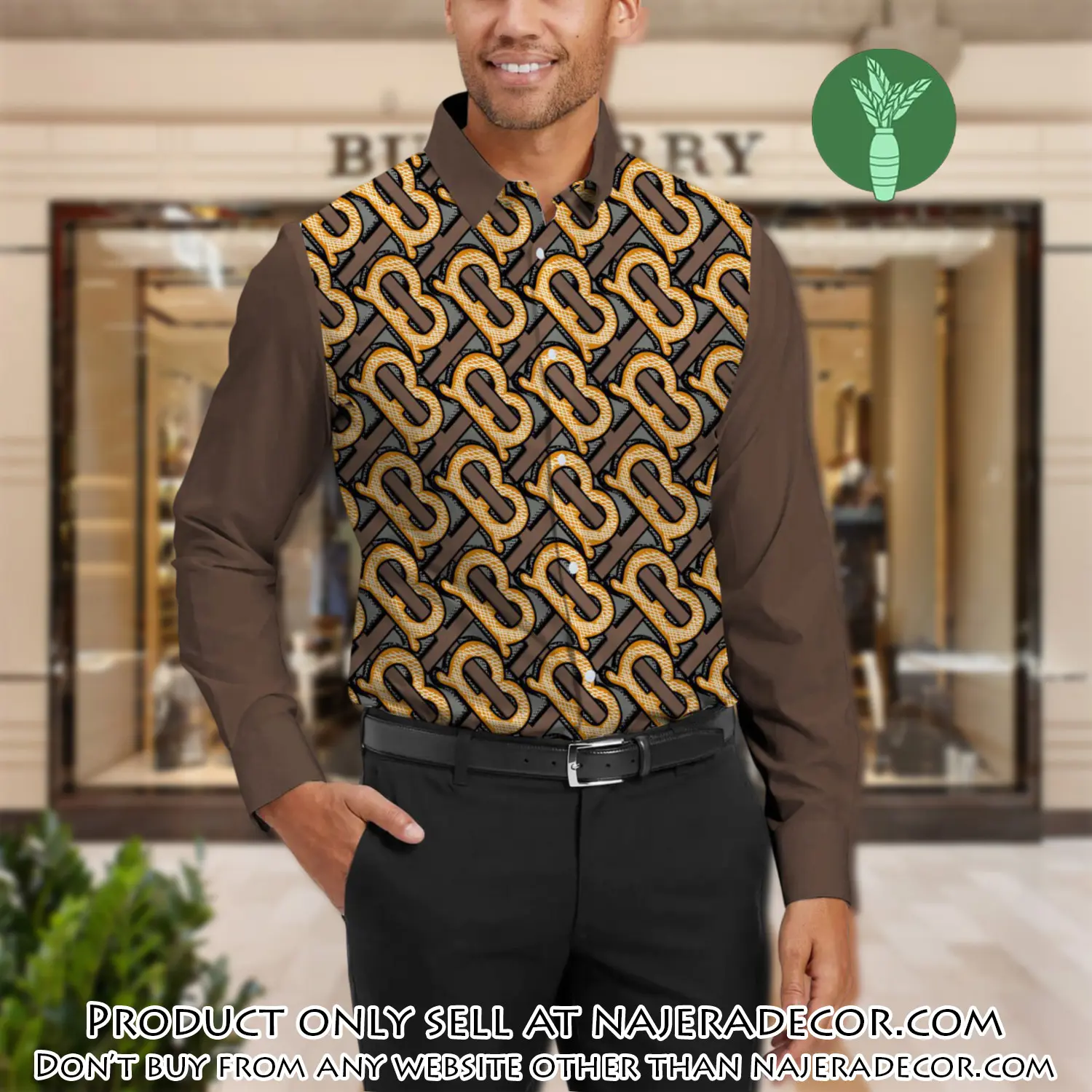 Burberry long sleeves button down shirt for elegant men lsb1016 njr3549096